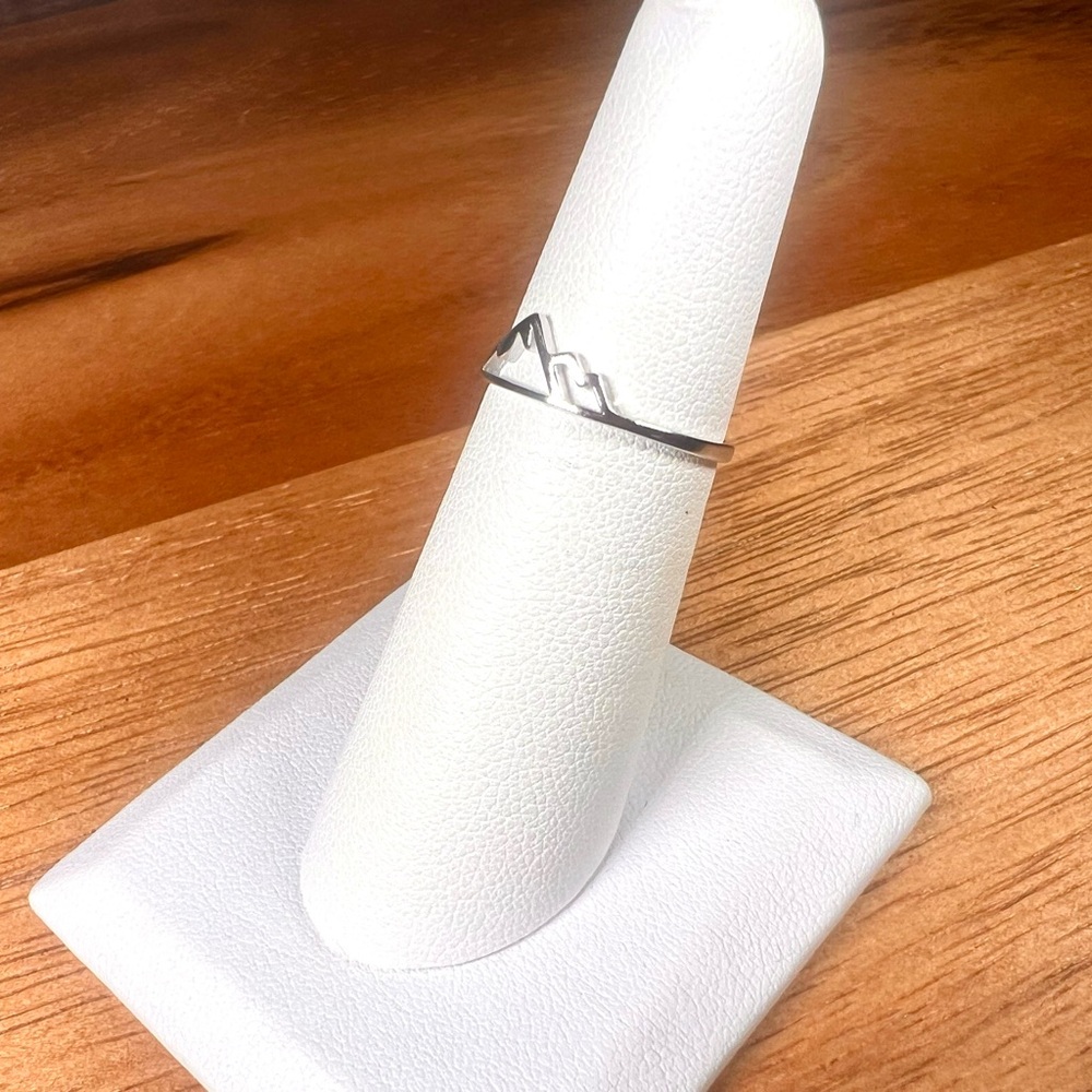 Dainty Mountain Ring .925 Solid Sterling Silver - image 3